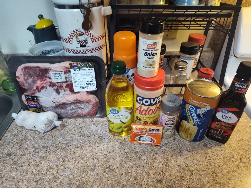 Steak Dinner with Biscuits