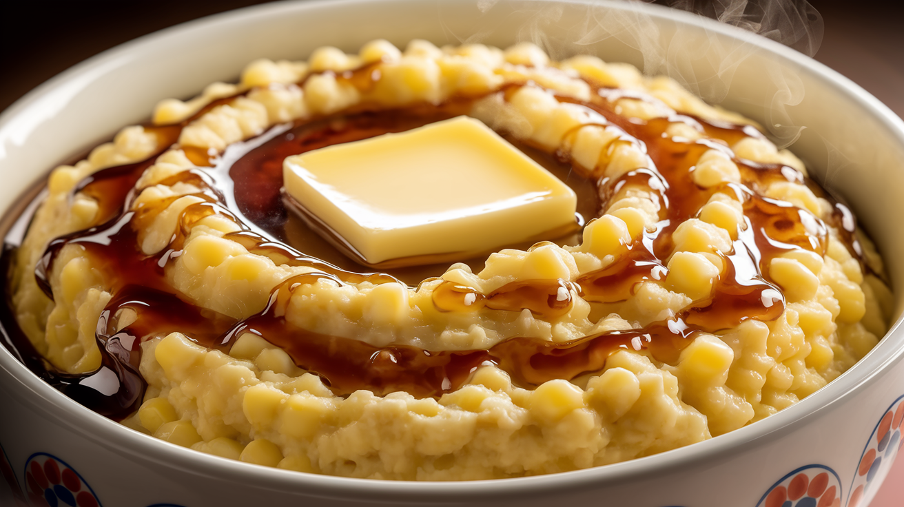 Simple Cornmeal Mush with Maple Syrup