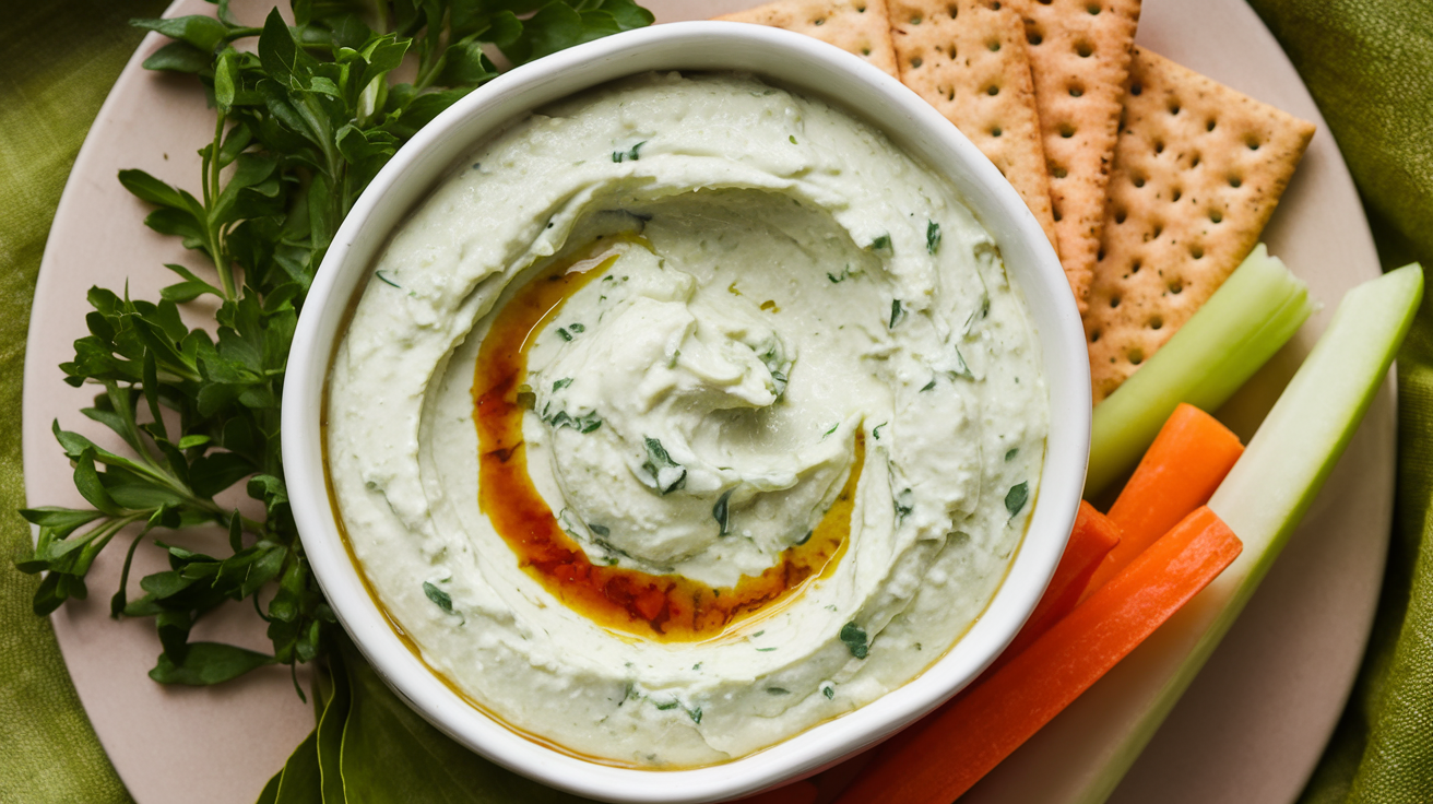 Whipped Cottage Cheese Dip with Herbs