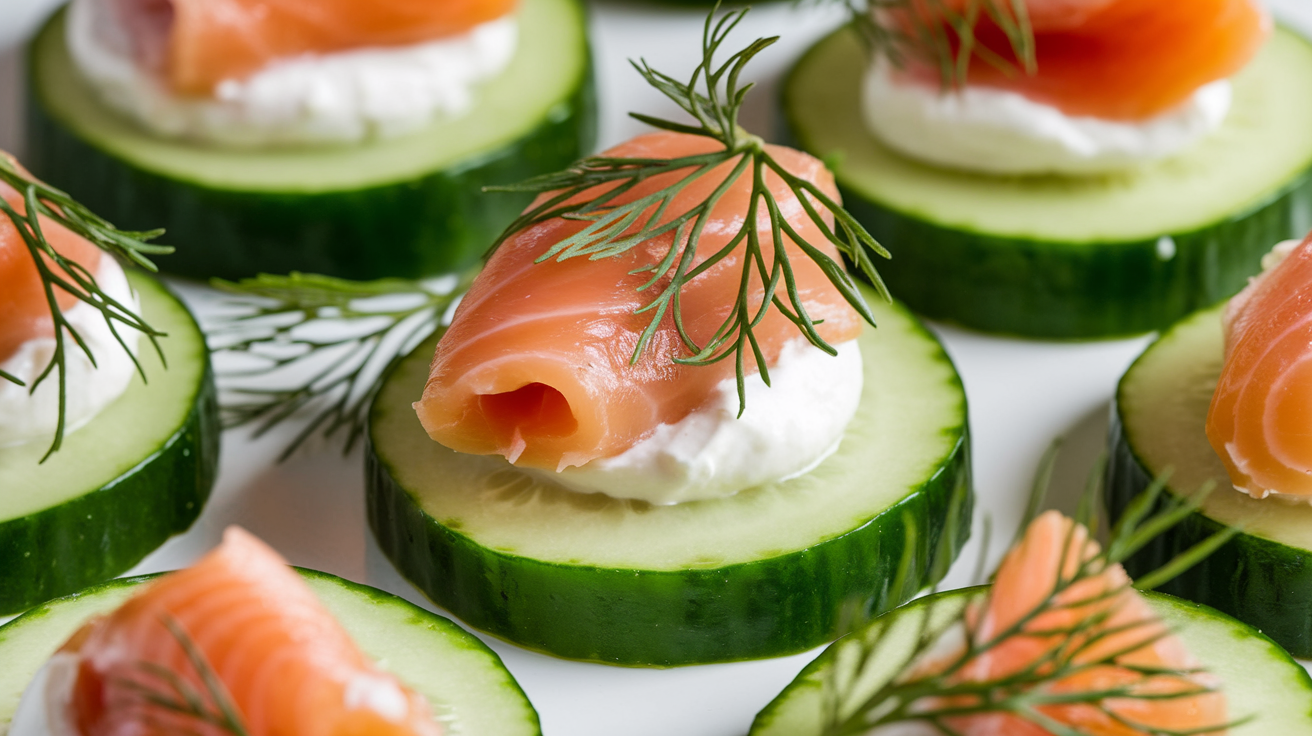 Smoked Salmon Cucumber Bites