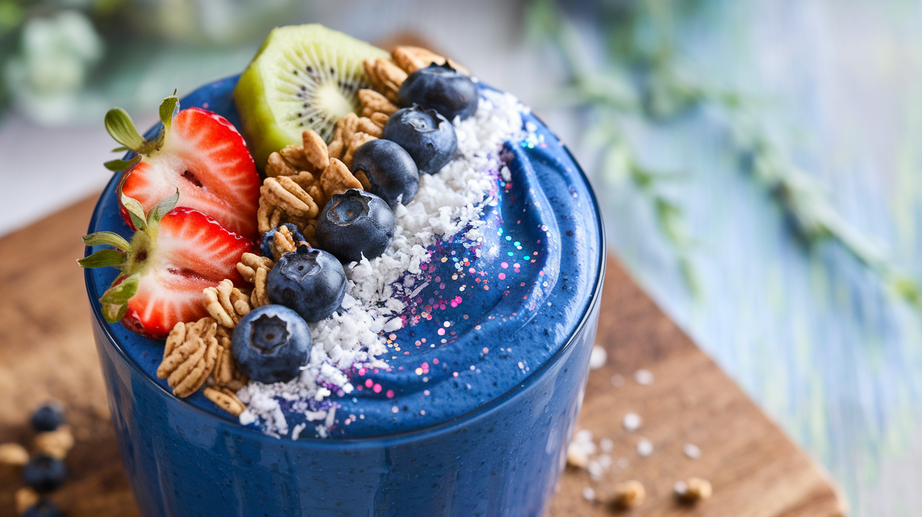 Blue Spirulina Mermaid Smoothie Bowl