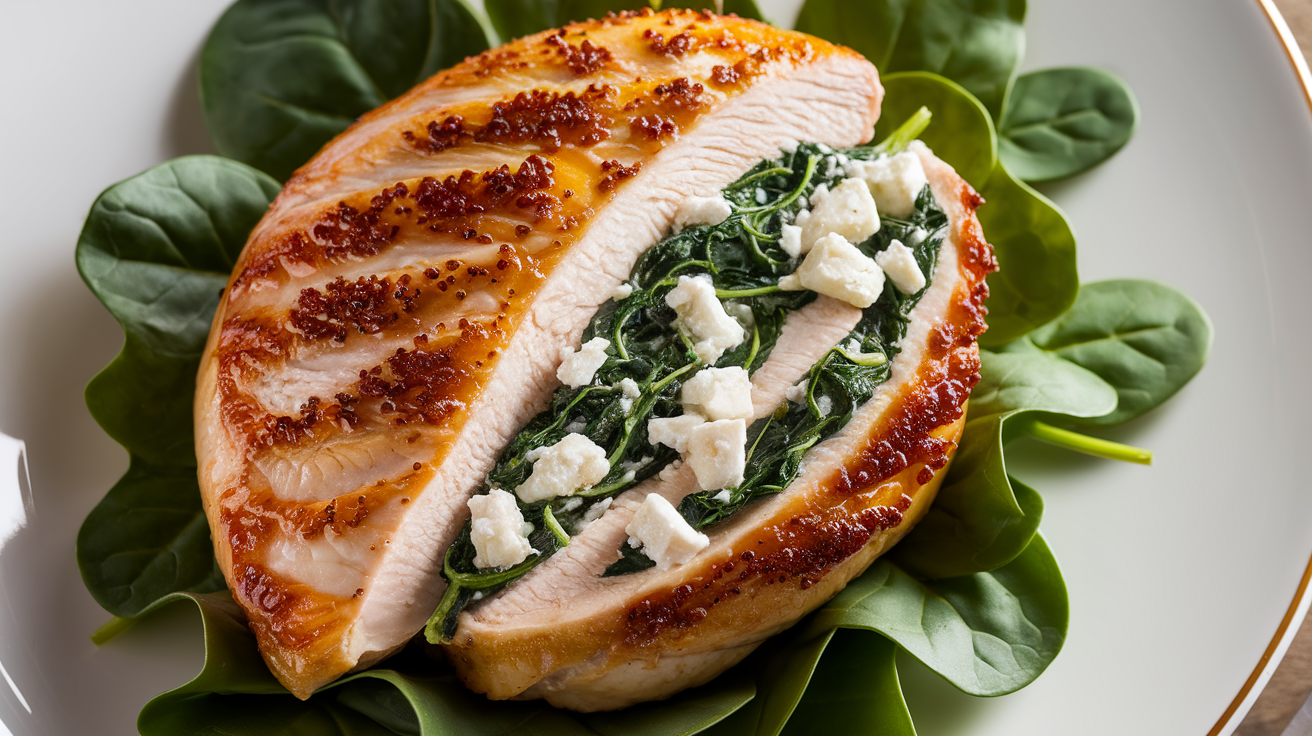 Spinach and Feta Stuffed Chicken Breast