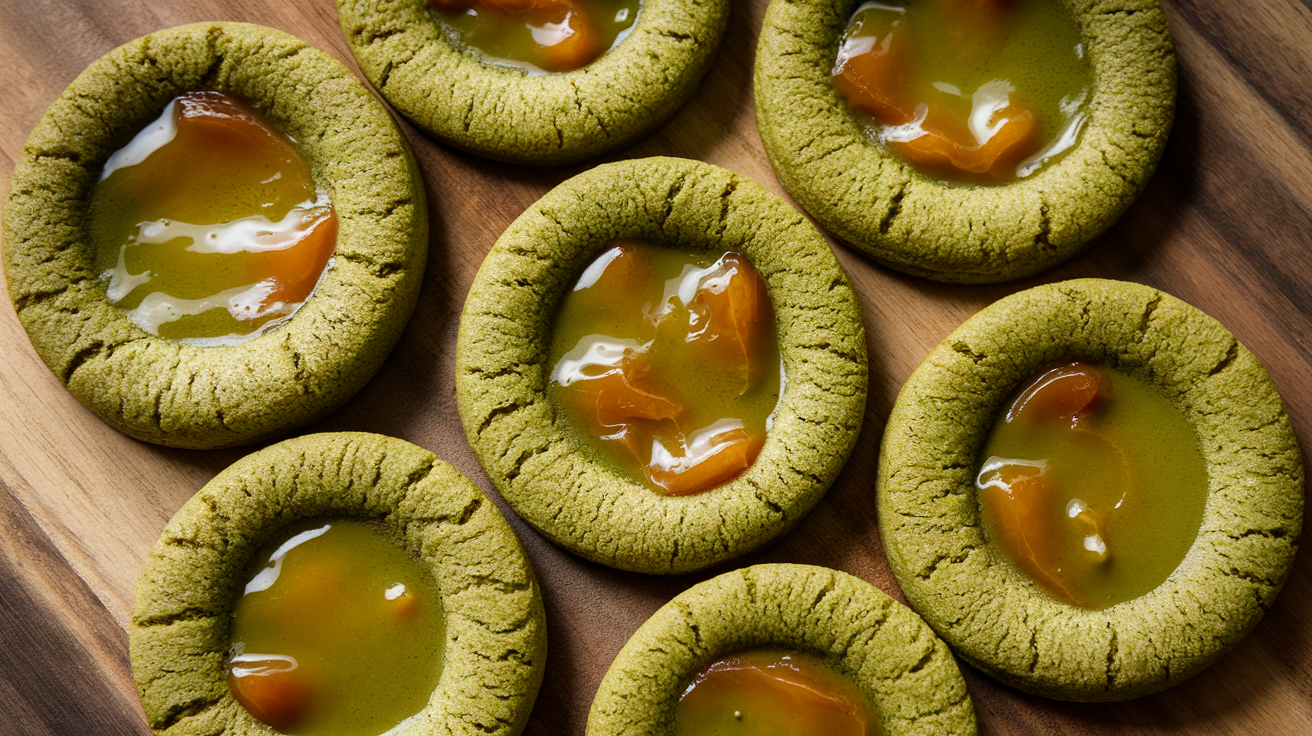 Matcha Caramel Cookies
