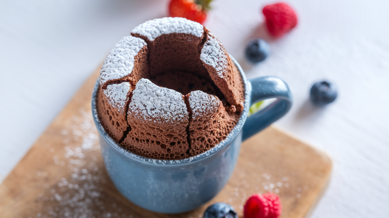 Chocolate Souffle in a Mug