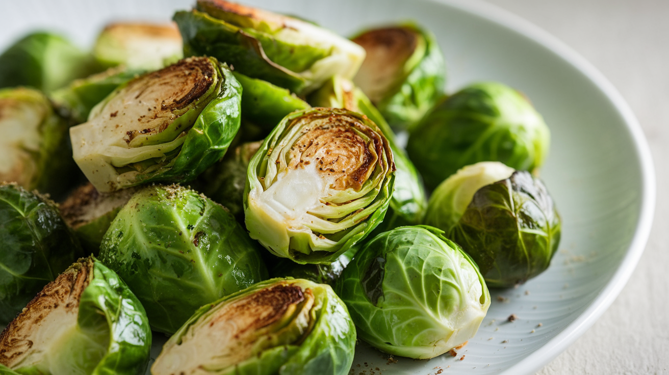 Wasabi Roasted Brussels Sprouts