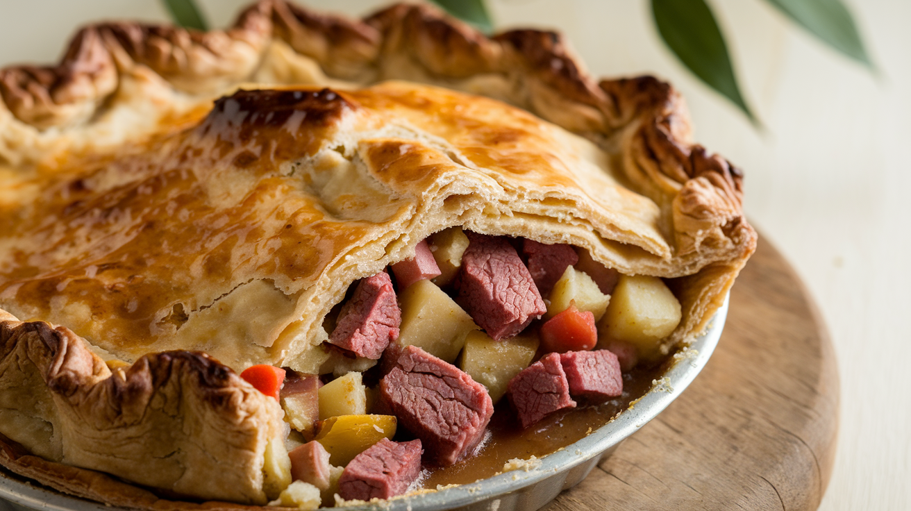 Hearty Corned Beef and Potato Pie