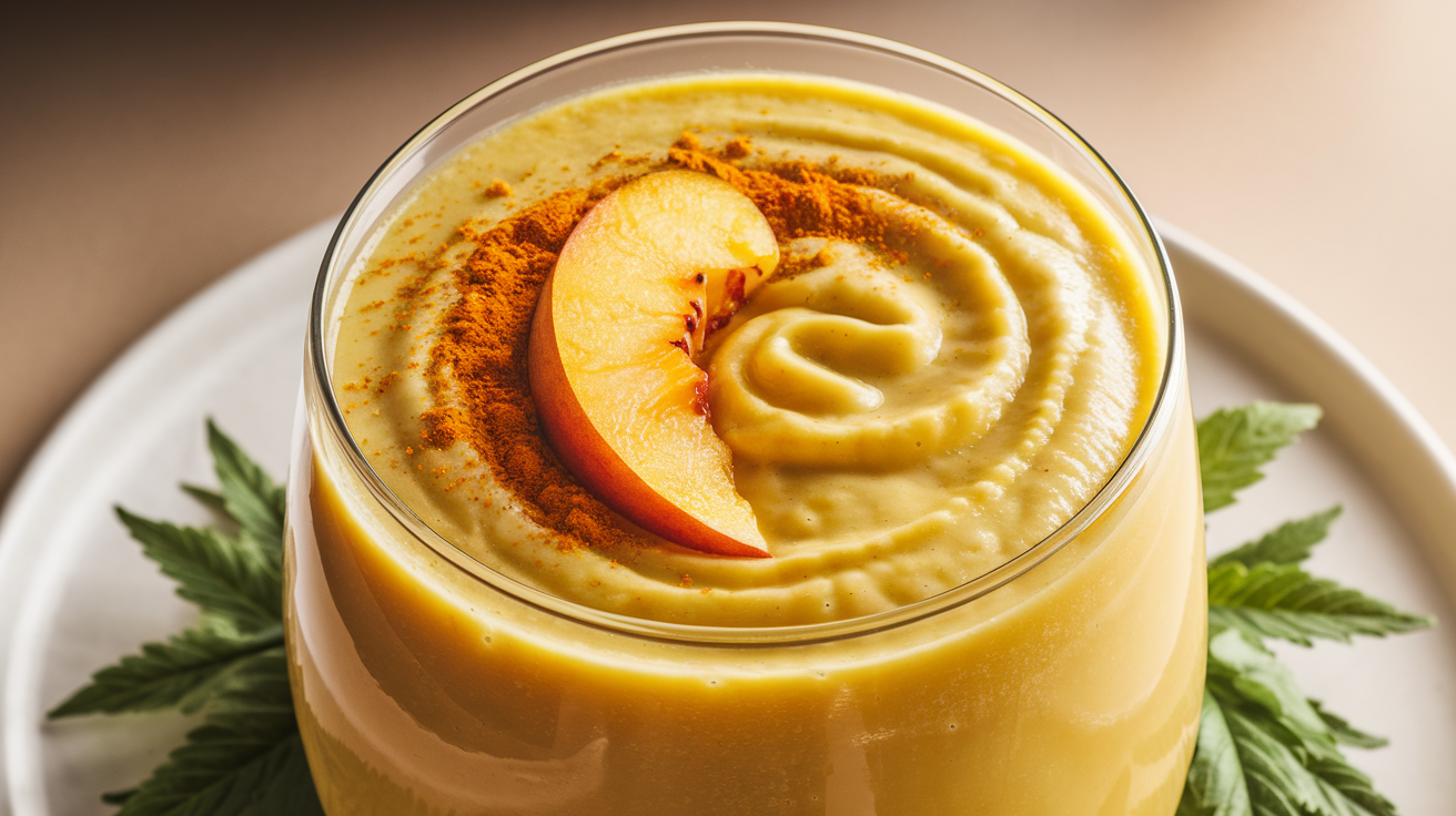Peach Turmeric Sunshine Smoothie