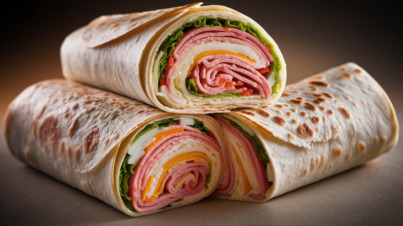 Quick Ham and Cheese Wrap for School Lunch